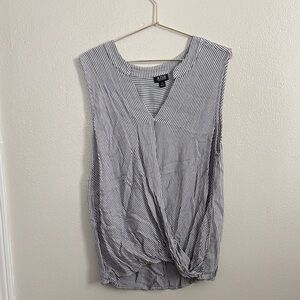 a.n.a Monochrome Striped Sleeveless Top